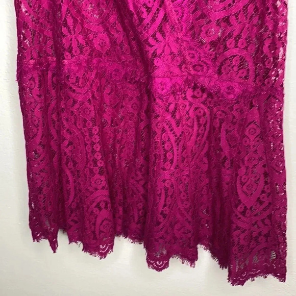 New Free People Bright Orchid Lace Slip Dress S - Picture 6 of 11
